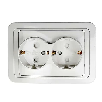 Розетка 2-м CLASSICO защ. шторки с заземл. 2128x бел. ASD / IN HOME 4690612000985 Розетка 2-м CLASSICO защ. шторки с заземл. 2128x бел. ASD / IN HOME 4690612000985